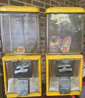 $150 • Buy Vintage Candy Vending Machine: (yellow) (Double) (25¢) Northwestern