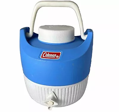 Coleman 1 Gallon Cooler Water Jug Thermos Dispenser With Drinking Cup Made USA • $24.99