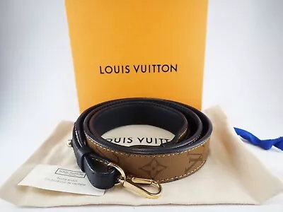 LOUIS VUITTON Monogram Reverse Shoulder Strap J02371 128cm • £337.80