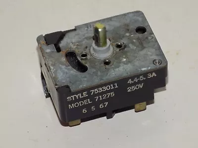 Vintage Frigidaire Rbh-530 Stove Part - 6   Burner Control Switch Mod. 71275 #1 • $46