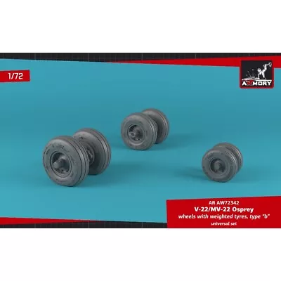 Armory AR AW72342 Scale 1/72 V-22/MV-22 Osprey Wheels W/ Weighted Tires Type  B  • $11.76