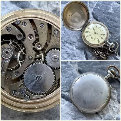 ✩ Antique Hy Moser & Cie Old Pocket Watch • $242.25