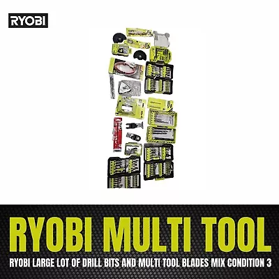 Ryobi Large Lot Of Drill Bits And Multi Tool Blades Mix Condition 3 • $76.50