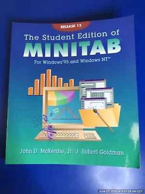 The Student Edition Of Minitab For Windows Manual - Release 12 • $22.98