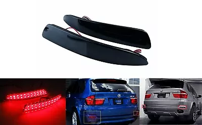 2x Smoke Lens Rear Bumper Reflector LED Stop Brake Lights For 2007-13 BMW E70 X5 • $25.99