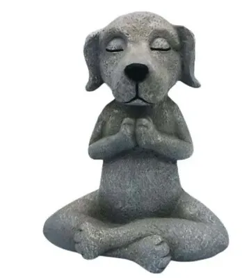 Meditating Dog Statue Buddha - Zen Dog - Namaste #S 537 • $4.99
