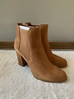 NIB - MICHAEL Michael Kors Women’s Lottie Suede Bootie In Luggage - Size 9 • $89.99