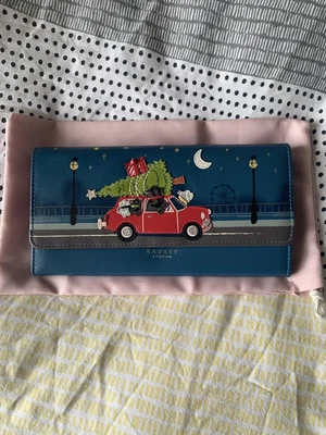 £39.99 • Buy Radley Purse Christmas Tree Blue Car Night Sky Stars New
