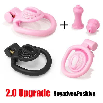 Sissy Cobra Chastity Device With Plug Positive/Negative With 3 Rings+Key Cage • $12.89