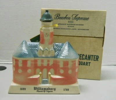 $49.95 • Buy American Distilling Co Williamsburg VA 1969 Whisky Decanter Original Box Empty 