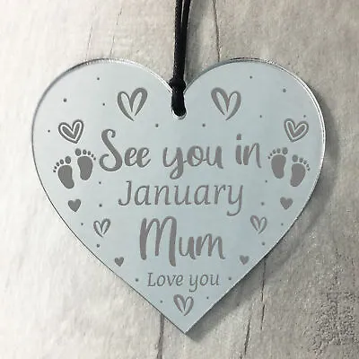 Personalised Mum To Be Gift Engraved Heart New Baby Gift Birthday Christmas Gift • £4.99