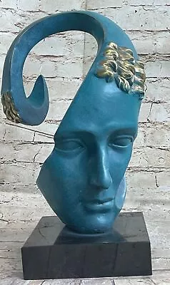 Surreal Salvador Dali Bronze Sculpture Modernist Abstract Face Art Marble Base • $224.50