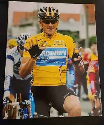 Lance Armstrong Signed 11x14 Photo Tour De France Cyclist 7x Champ W/coa+proof • £190.03