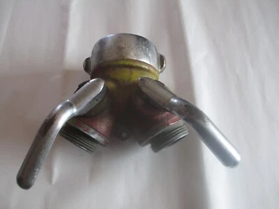 $29.74 • Buy Vintage Elkhart Brass Mfg. Co. Fire Hydrant/Hose Splitter Solid Brass Double 