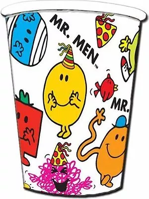 Mr Men Paper Cups 8 Pack Birthday Party Cups Tableware 9 Oz Brand New Fun Drinks • £4.25