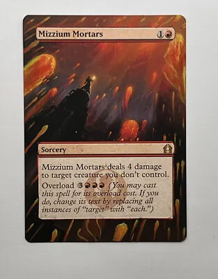 Mizzium Mortars ￼ALTER Hand Painted MTG Altered Commander EDH 1 Sided Board Wipe • $19.99
