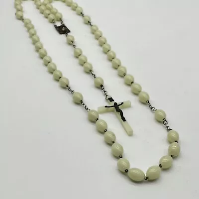 Rosary Beads Off-white Plastic Vintage • $11.98