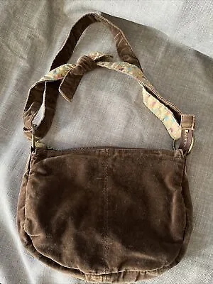 Aeropostale Velvet Purse Bag Handbag Brown Small • $9.98