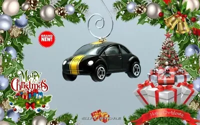 🎁rare Black New Vw Beetle Volkswagen Christmas Ornament/fan Hanger Great Gift🎁 • $24.98