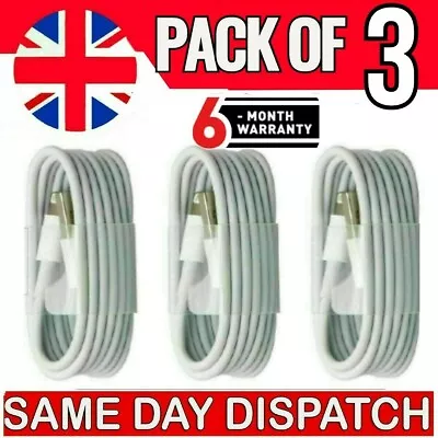 Fast Charger Sync USB Cable For Apple IPhone 5 6 7 8 X XS XR 11 12 13 Pro IPad • £3.89