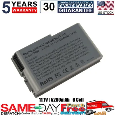 6 Cell Laptop Battery For Dell Latitude D520 D500 D600 D610 C1295 / Charger • $14.99