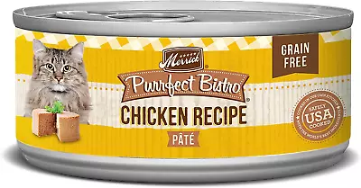 Merrick Purrfect Bistro Grain Free Canned Wet Cat Food Chicken 5.5oz Pk Of 24 • $78.99