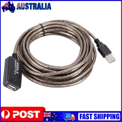 $12.49 • Buy 5/10/15/20m USB 2.0 Extension Cable Male To Female Active Repeater Extender Cord