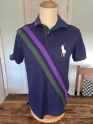 Polo By Ralph Lauren Big Pony Wimbledon 125th Anniversary Polo Size Med • £22.95