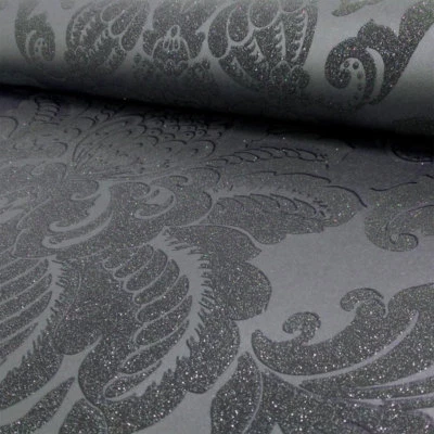 £17.99 • Buy Arthouse Glitter Damask Metallic Wallpaper Charcoal Dark Grey Shine Glisten