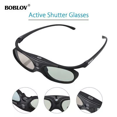 £16.70 • Buy 3D Active Shutter Glasses DLP-Link USB Port Black For Optoma BenQ Acer Projector