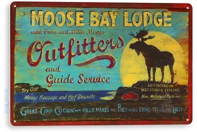 TIN SIGN Moose Bay Metal Décor Wall Art Bar Store Shop Bar Cave A506 • $10.25