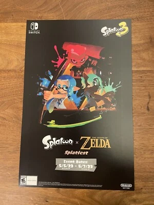 $35 • Buy Splatoon X Legend Of Zelda Splatfest Poster Nintendo NY Store Exclusive New York