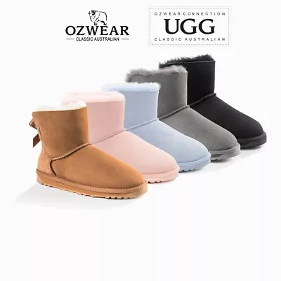$69.60 • Buy Ozwear UGG CLASSIC III MINI BAILEY BOW BOOTS OB365