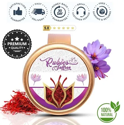 Highest Quality Red Thread Saffron‎ Alcohol Free Organic All Red Saffron A+++ • £3