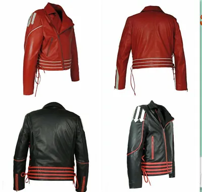 $71.30 • Buy Freddie Mercury Wembley Concert Red Biker Halloween Men's Faux Leather Jacket#T