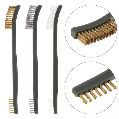 3pcs Mini Steel/Nylon/Brass Wire Brush Set For Cleaning Welding Slag Ruins Dirt • $7.39