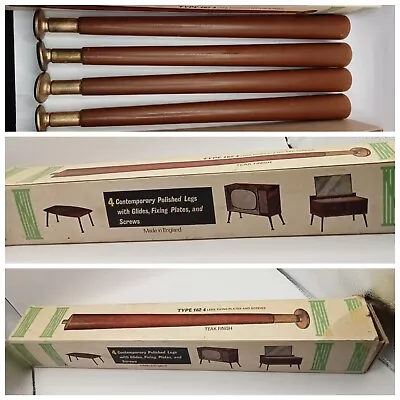 Original Vintage 1950s /60s Boxed Used MCM Dansette Style Teak Legs Dancette • £15