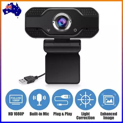 Full HD 1080P Gaming Webcam USB For PC Desktop Laptop Web Camera With Microphone • $16.42