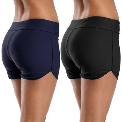 £7.43 • Buy Women High Waist Swim Boy Shorts Bikini Bottom Tankini Shorts Swimwear Beach UK