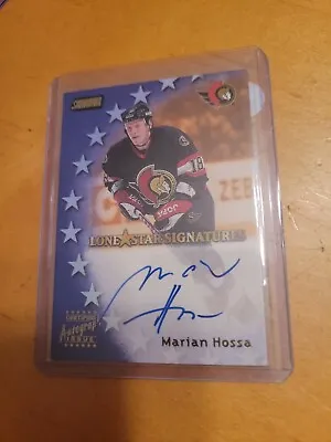 1999-00 Topps Stadium Club LONE STAR SIGNATURES Marian Hossa Senators HOF MINT • $19.99