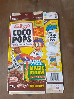 Vintage KELLOGG'S COCO POPS CEREAL BOX  Best Before 07 1994 • £10