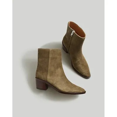 Madewell The Darcy Ankle Boot In Burnt Olive Suede • $125