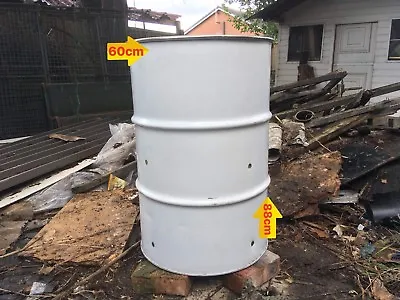 Oil Drum Burner Ready To Use 205 Ltr Drum Used For Burning Garden Waste Tree • £20