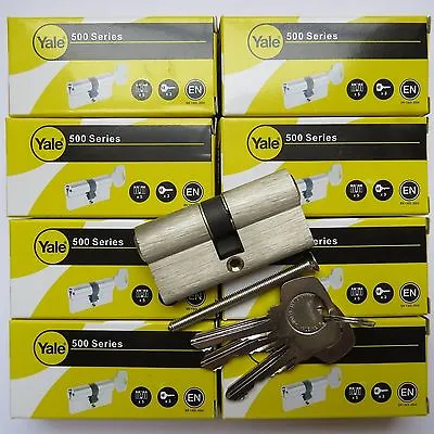 8 Yale Keyed Alike Cylinder Lock Upvc Door Lock Euro Profile  Same Key Twins Lot • $136.23