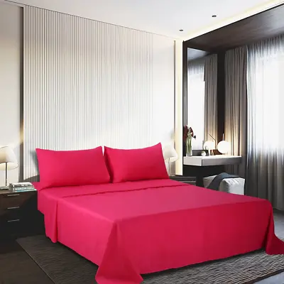 Bedding Items 1000 Thread Count Egyptian Cotton Hot Pink Solid &Olympic Queen • £80.78