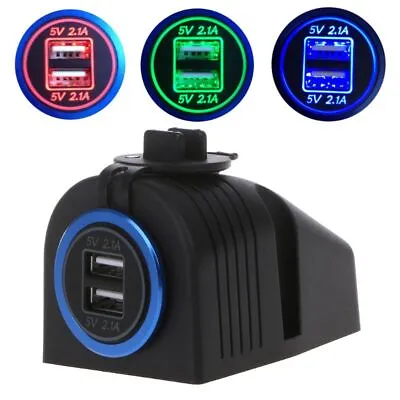 12V 24V To 5V 2.1A  USB Car Charger Power Adapter Tent Base For Car Truck Mo • £8.70