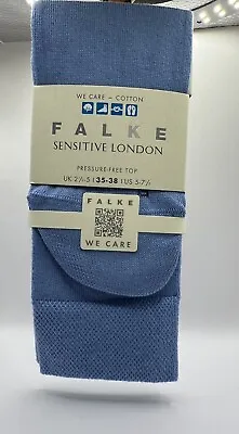 Falke Womens Sensitive London Socks - Arctic Blue - Size UK 2.5-5 NEW • £13.99