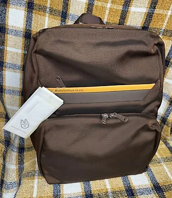 Mandarina Duck Backpack In Wood Brown With Laptop Sleeve • $115