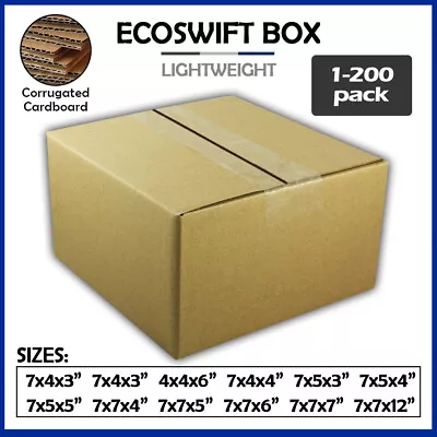 7  Corrugated Cardboard Boxes Shipping Supplies Mailing Moving - Choose 11 Sizes • $21.99