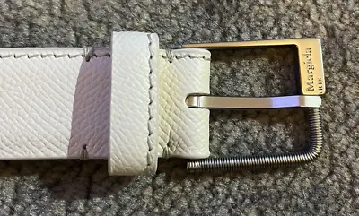 100 Cm - Maison Margiela Off White Leather Belt Authentic • $265.50